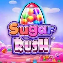 Sugar Rush cluster-pays slot met sticky multiplier-grid